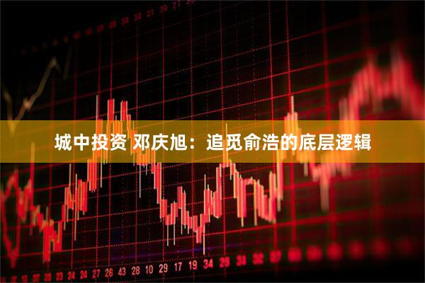 城中投资 邓庆旭：追觅俞浩的底层逻辑
